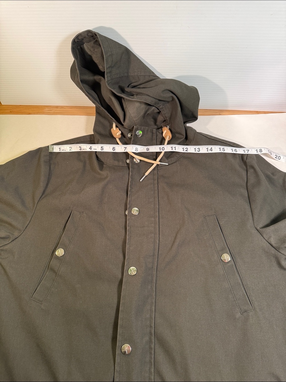 RVLT, Olive Green Hooded Men's Parka Jacket - Picture 10 of 11